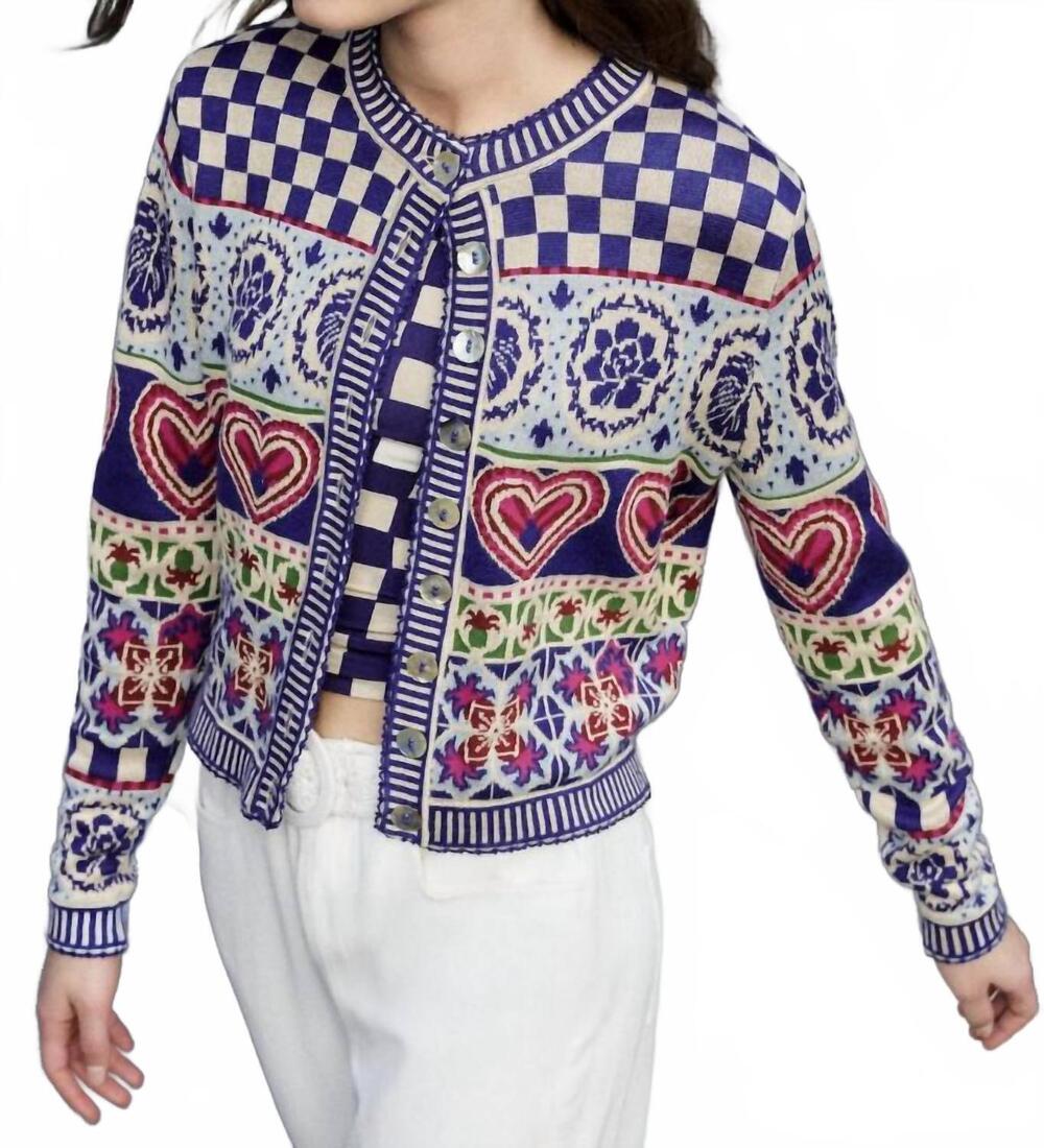 NEW FARM RIO kaleidoscope knit cardigan in multi - Picture 4 of 5